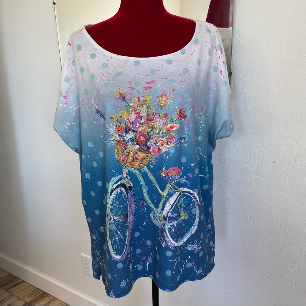 Leoma Lovegrove Top Beautiful Bicycle! Size XXL